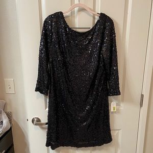 NWT black sequin dress